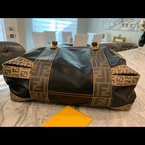 ✨SOLD✨Authentic Fendi Zucca Boston Tobacco - Picture 4 of 9